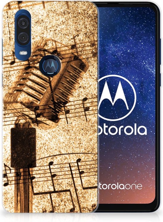 Siliconen Hoesje met foto Motorola One Vision Bladmuziek