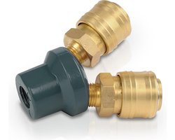 Powerplus POWAIR0257 Compressor koppelingen - Vrouwelijk schroefdraad 1/4" - 1x - Koper