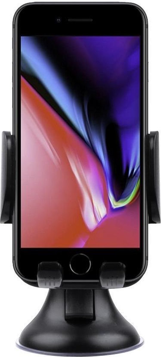Shop4 - iPhone 8 Autohouder Instelbare Raamhouder Zwart