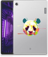 Hoes Lenovo Tab M10 Plus Tablet Backcover met foto Super als Sinterklaas Cadeautje Panda Color met transparant zijkanten