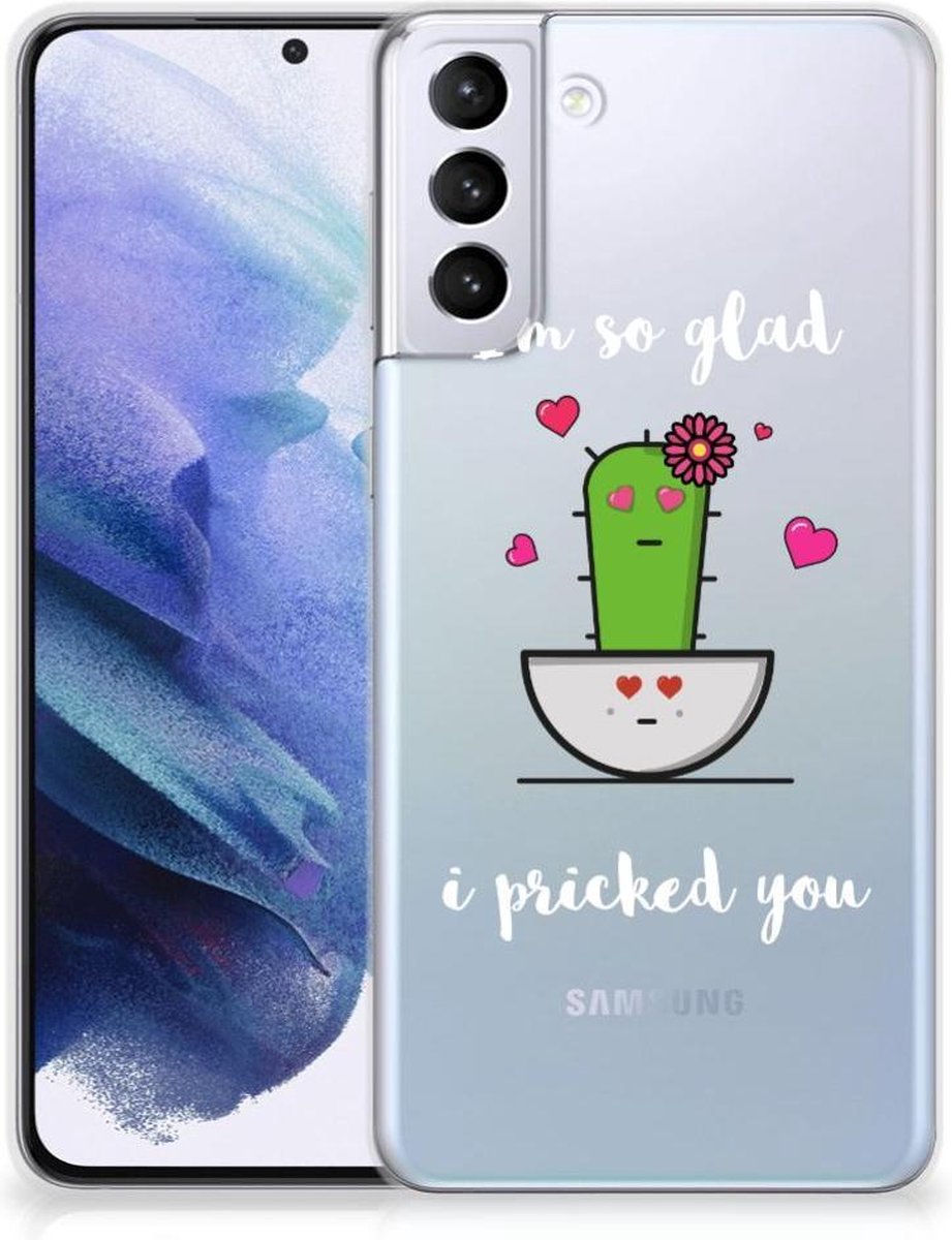 Samsung Galaxy S21 Plus Telefoonhoesje met Naam Cactus Glad