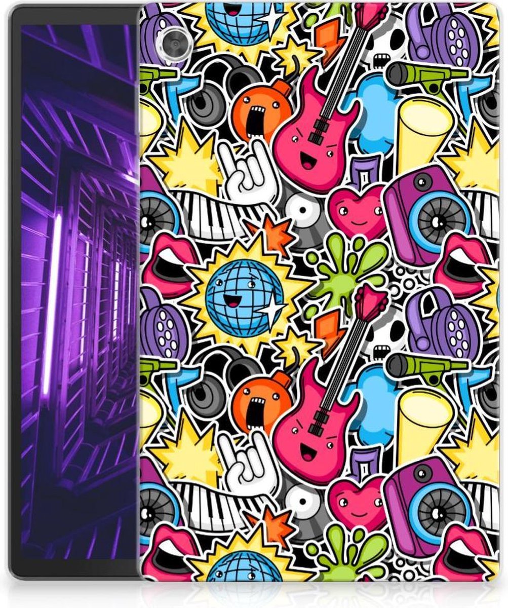 Lenovo Tab M10 Plus Leuke Siliconen Hoes Punk Rock