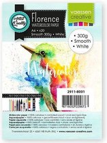 Aquarelpapier - Intense White - A6 - 300 grams - Gladde Structuur - Smooth - Florence - 20 vellen