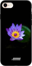 iPhone 7 Hoesje TPU Case - Purple flower in the dark #ffffff