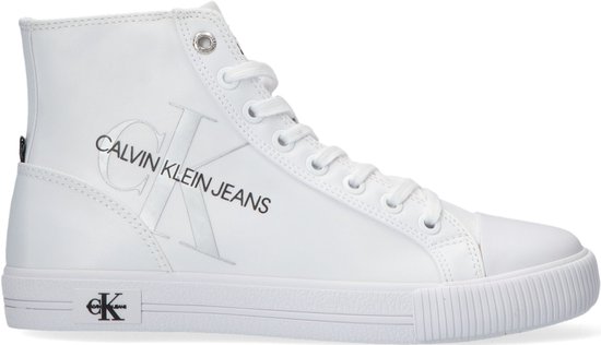Calvin Klein Dames Hoge sneakers Vulcanized High Lace Up - Wit - Maat 39 |  bol