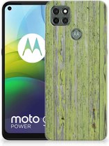 Cover Case Motorola Moto G9 Power Smartphone hoesje Green Wood