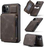 Portemonnee Hoesje | CASEME | Apple iPhone 11 Pro Max Back Cover Wallet Case | Koffie