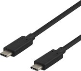 Deltaco - USB-C naar USB-C Kabel - SuperSpeed - 50cm - Zwart