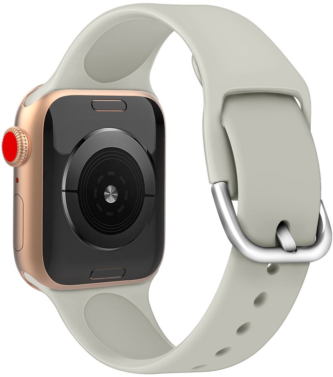 Smartwatch bandje - Apple Watch 38mm 40mm - grijs siliconen