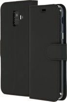 Accezz Hoesje Geschikt voor Samsung Galaxy A6 (2018) Hoesje Met Pasjeshouder - Accezz Wallet Softcase Bookcase - Zwart