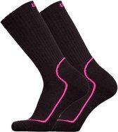 Uphillsport Sportsokken Suomu Merinowol Zwart/roze Mt 35-38