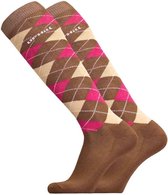 Uphillsport Paardrijsokken Diagonal Katoen Bruin Maat 35-38