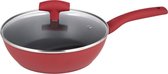 Michelino 46125 - hoge braadpan - 24 cm - rood