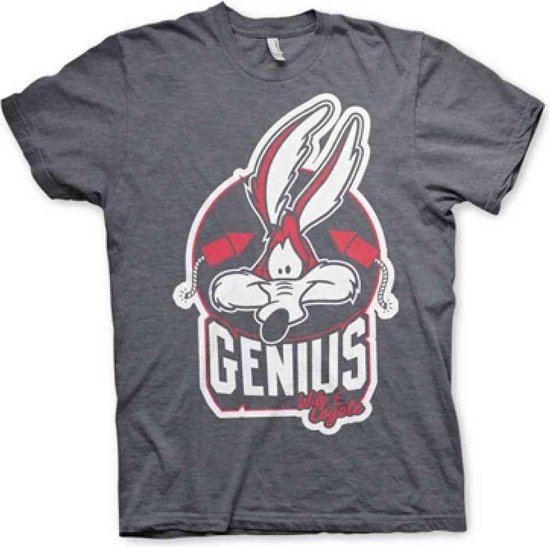 Looney Tunes Tshirt Homme -2XL- Wile E. Coyote - Genius Grijs
