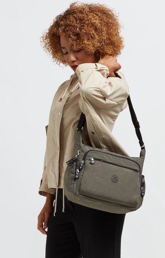 kipling Sac à épaule bandoulière Sac à épaule Eyes Wide Open Gabbie Large Shoulderbag Green Moss Vert