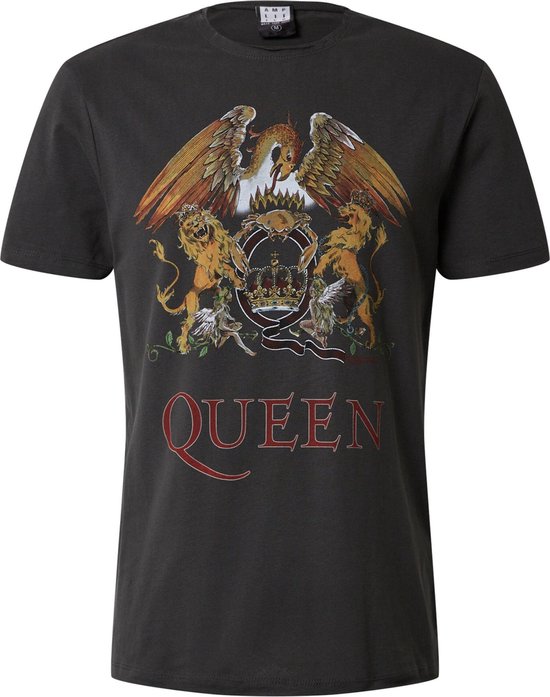 Queen Amplified Collection - Royal Crest Heren T-shirt - houtskool - XL