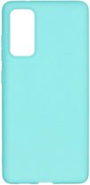 Samsung Galaxy S20 FE Hoesje Dun TPU Matte Back Cover Cyaan