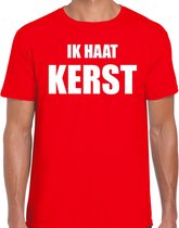 Fout Kerst shirt / t-shirt - Ik haat Kerst - rood voor heren - Kerstkleding / Kerst outfit L