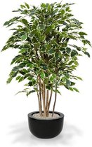 Maxifleur kunstplanten - Kunst Ficus Exotica - Deluxe - Kunstplant - 125 cm - Bont - Niet van echt te onderscheiden!