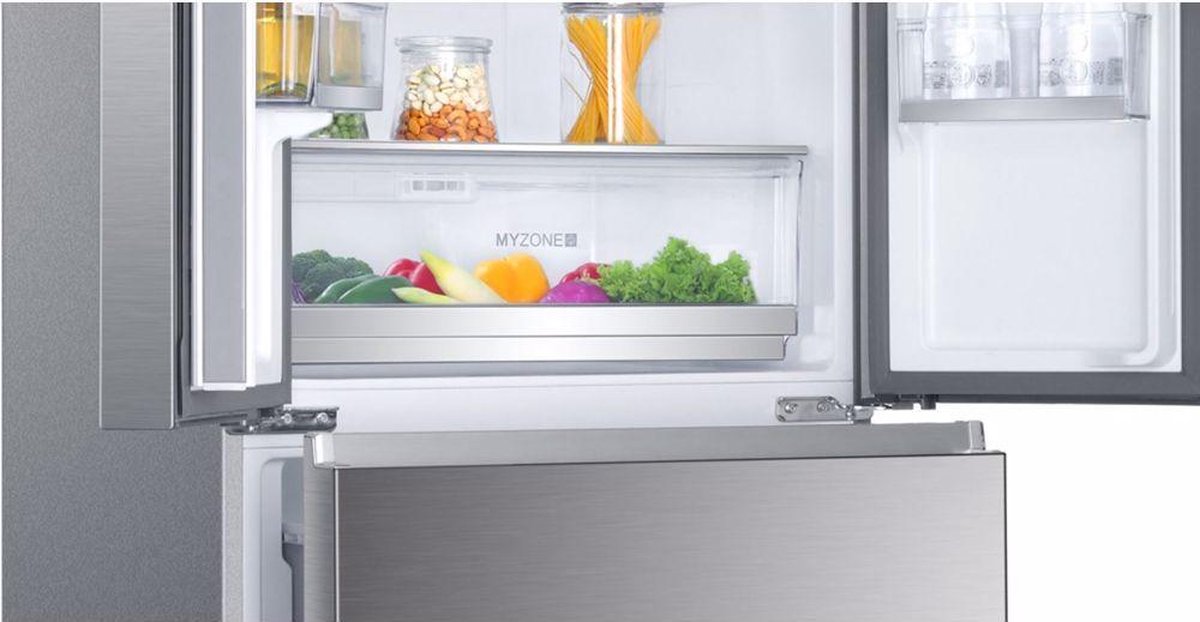 Haier HB16FMAAA - Amerikaanse koelkast - RVS | bol.com