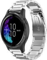 Stalen Smartwatch bandje - Geschikt voor  Garmin Venu stalen band - zilver - Horlogeband / Polsband / Armband
