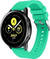 Siliconen Smartwatch bandje - Geschikt voor  Samsung Galaxy Watch Active silicone band - aqua - Horlogeband / Polsband / Armband