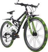 Ks Cycling Fiets Mountainbike Volledig ATB Crusher zwart-groen - 46 cm