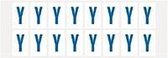 Letter stickers wit/blauw teksthoogte: 25 mm letter Y