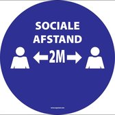 Vloersticker 'Sociale afstand van 2 meter gewenst', 150 mm