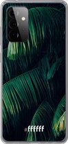6F hoesje - geschikt voor Samsung Galaxy A72 -  Transparant TPU Case - Palm Leaves Dark #ffffff
