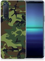 GSM Hoesje Sony Xperia 5II Smartphonehoesje Camouflage