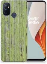 Cover Case OnePlus Nord N100 Smartphone hoesje Green Wood