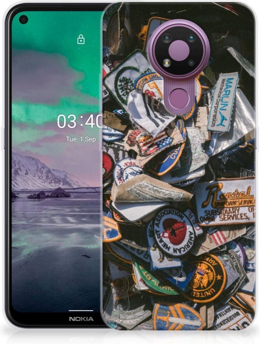 Nokia 3.4 Siliconen Hoesje met foto Badges