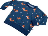 tinymoon Unisex Sweater – model batwing – Foxy – Blauw – Maat 86/92