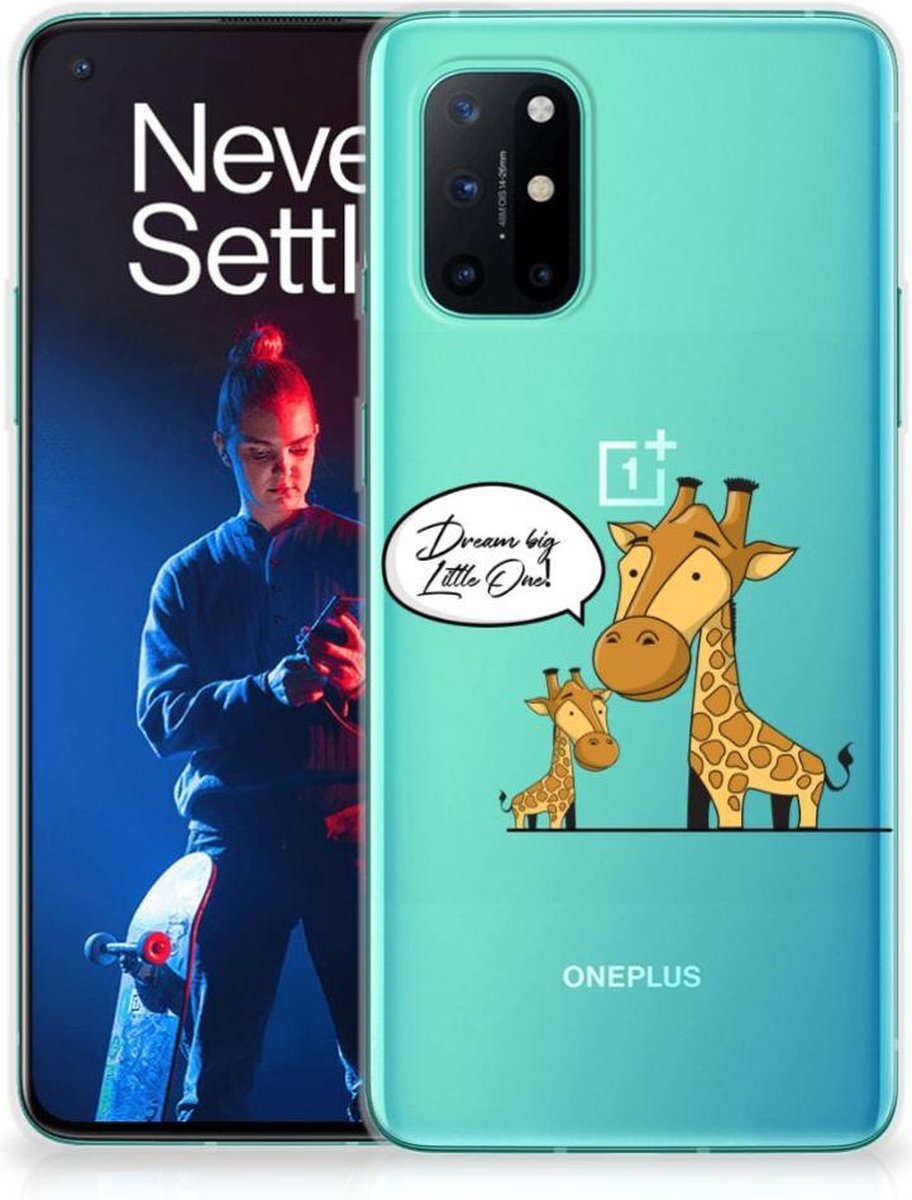 OnePlus 8T Telefoonhoesje met Naam Giraffe