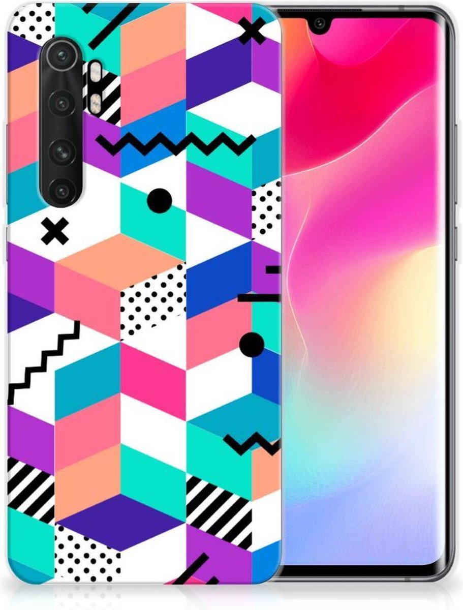 Xiaomi Mi Note 10 Lite TPU Hoesje Blokken Kleurrijk
