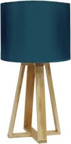 Consortio Staande Lamp 48 Cm E27 Hout/polyester 60w Blauw