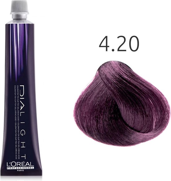 Loreal Semi-permanente Haarkleuring - Dia Light Color Creme Middelbruin  Violet #4.20 -... | bol.com