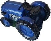 Grote spaarpot boerderij tractor blauw