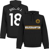 Wolverhampton Wanderers Diogo J. 18 Team Hoodie - Zwart - XL