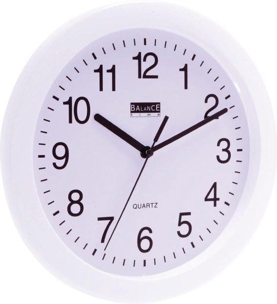 Horloge en plastique blanc 25cm
