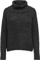 Only Trui Onlolivia L/s Loose Rollneck Ex Knt 15227776 Charcoal Grey Dames Maat - S