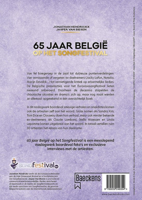 65 jaar België op het Songfestival - Jonathan Hendrickx