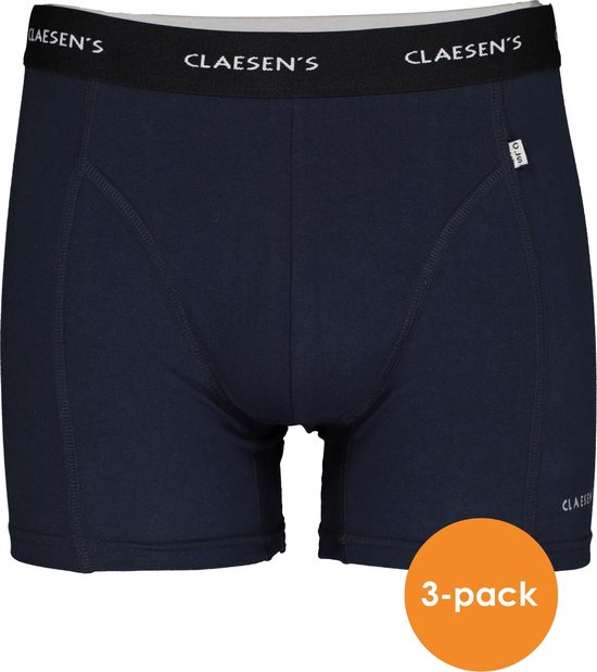 Claesen's Basics boxers (3-pack) - heren boxers lang - blauw - Maat: XXL