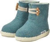 Vilten kinderslof Boots Seagreen Colour:Zeegroen/ Ecru Size:26