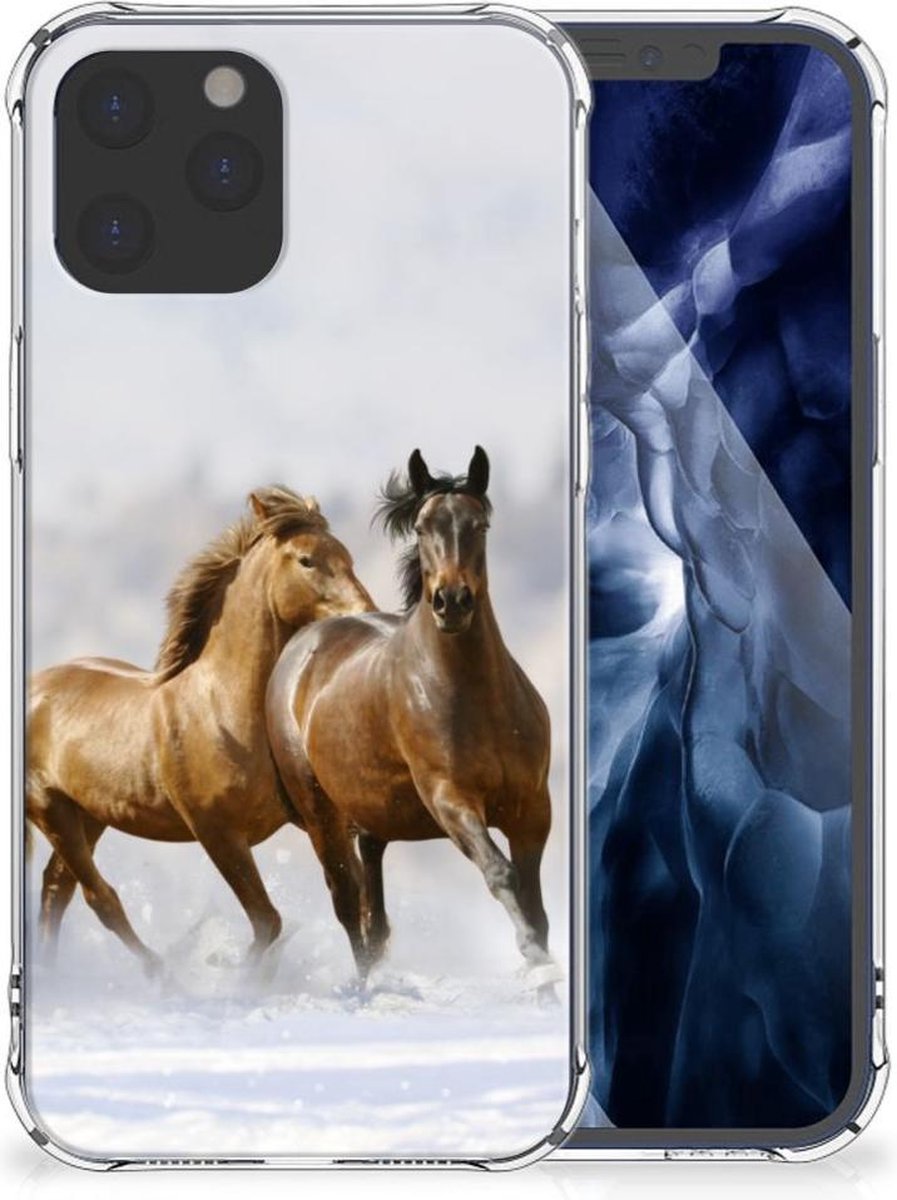 TPU Case Anti-Shock voor iPhone 12 Pro Max Case Anti-shock Paarden