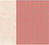 RPA4013 Red Checkered A4 Patterned paper. 200gsm. doublesided