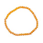 Melady Kralen Armband 50beads*4mm Oranje Glas Rond Kralen Armband Dames Armbandjes Sieraden Dames