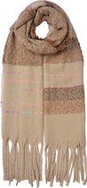 Clayre & Eef sjaal 68x185cm kaki