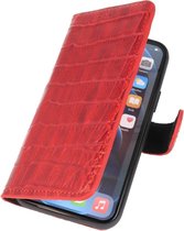 Wicked Narwal | MF Krokodil Handmade Leer Hoesje iPhone 12 - 12 Pro Rood